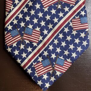 Breuer Men's Tie Stars Stripes Flag July 4th America Width: 3 3/4" length: 57”